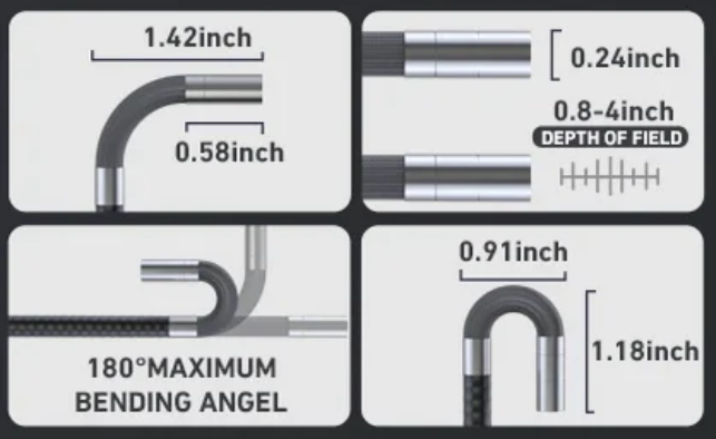 Ralcam f408a Smartphone Borescope Endoscope Bend Lifetime